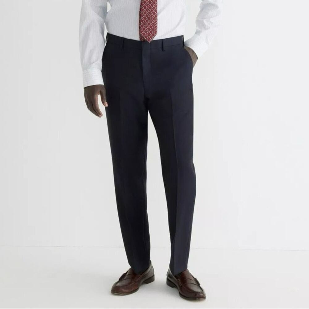 J. Crew Crosby Classic-fit Suit Pant English Wool Navy Blue NWT Men's Size 40x32